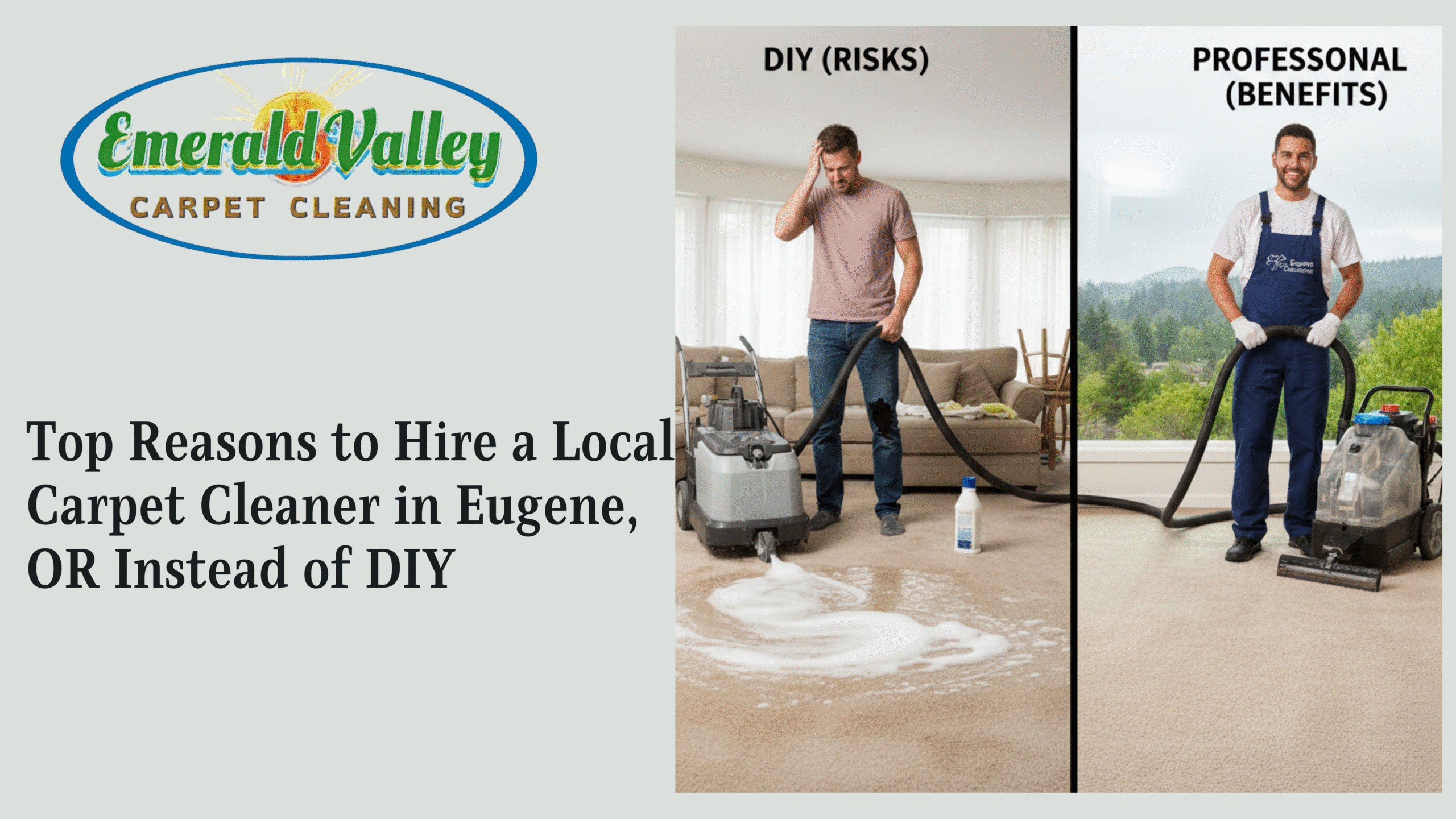 Top Reasons to Hire a Local Carpet Cleaner in Eugene, OR Instead of DIY