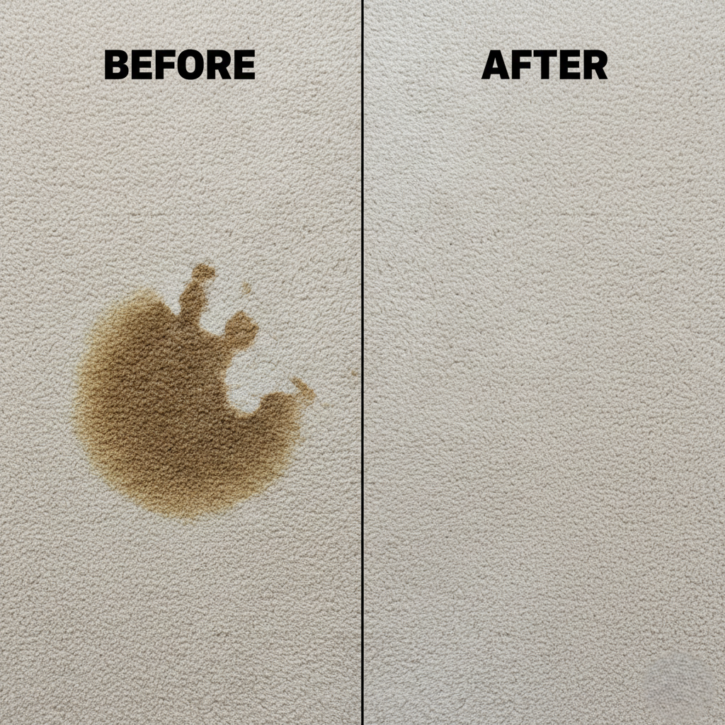 carpet cleaned from a pet stain.