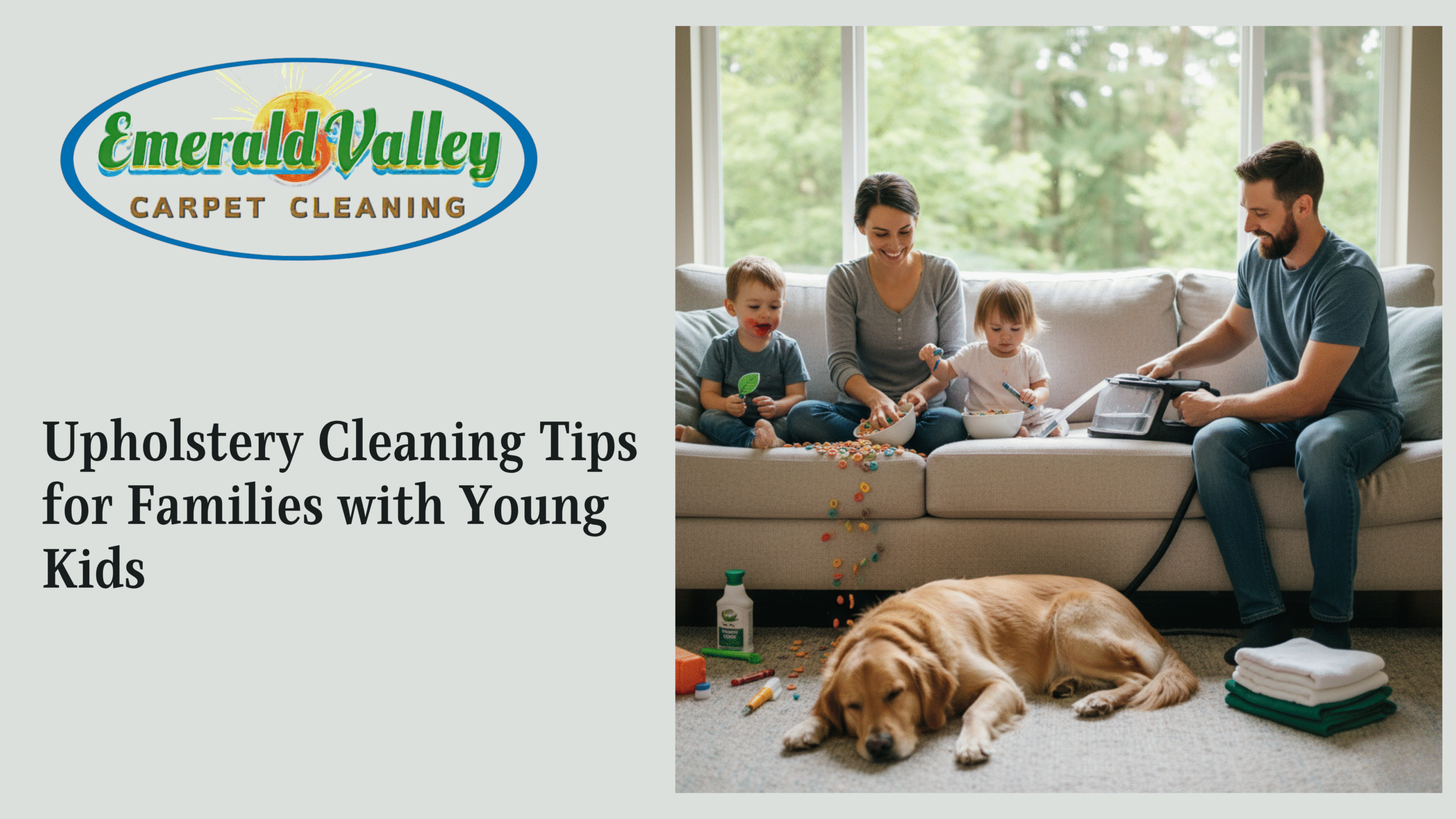 Upholstery Cleaning Tips for Families in Eugene with Young Kids