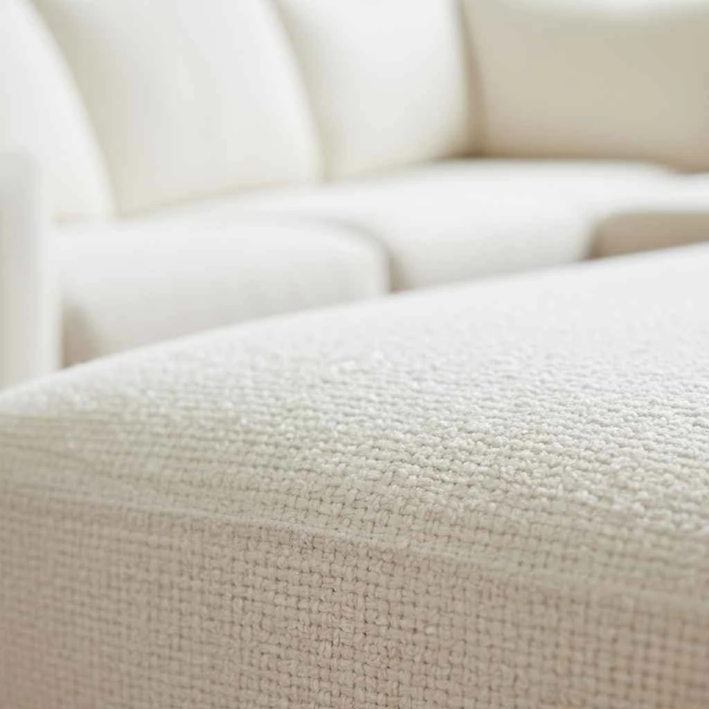close up of a cleaned upholstry