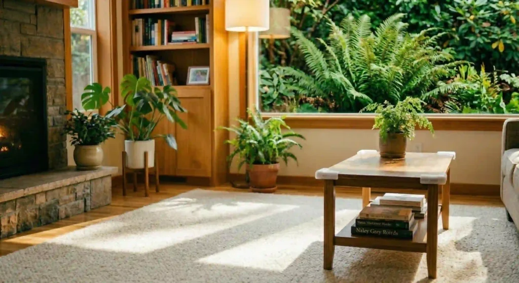 Freshly cleaned carpet with sunlight