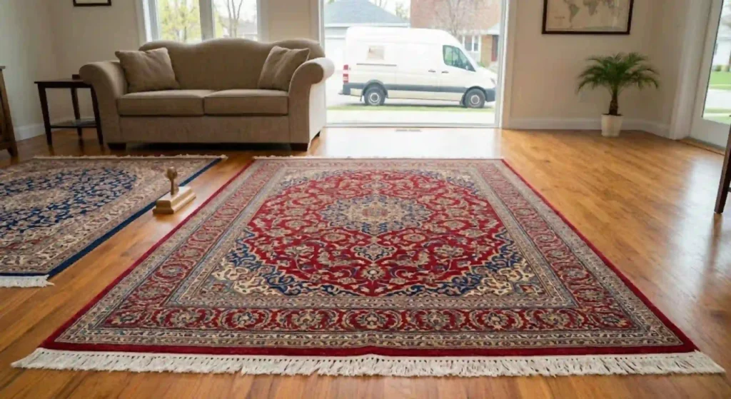 restored, vibrant rug