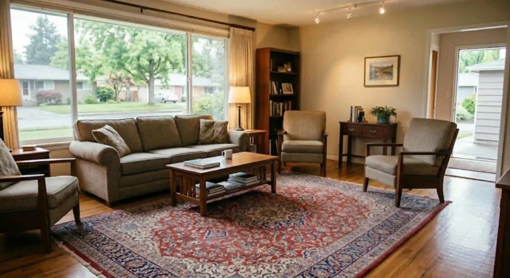 Professional area rug cleaning service in Springfield Oregon home